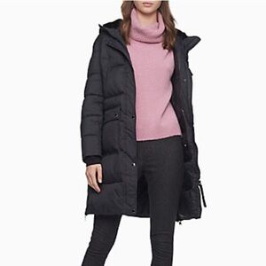 Calvin Klein Nylon Zip Hooded Puffer Jacket